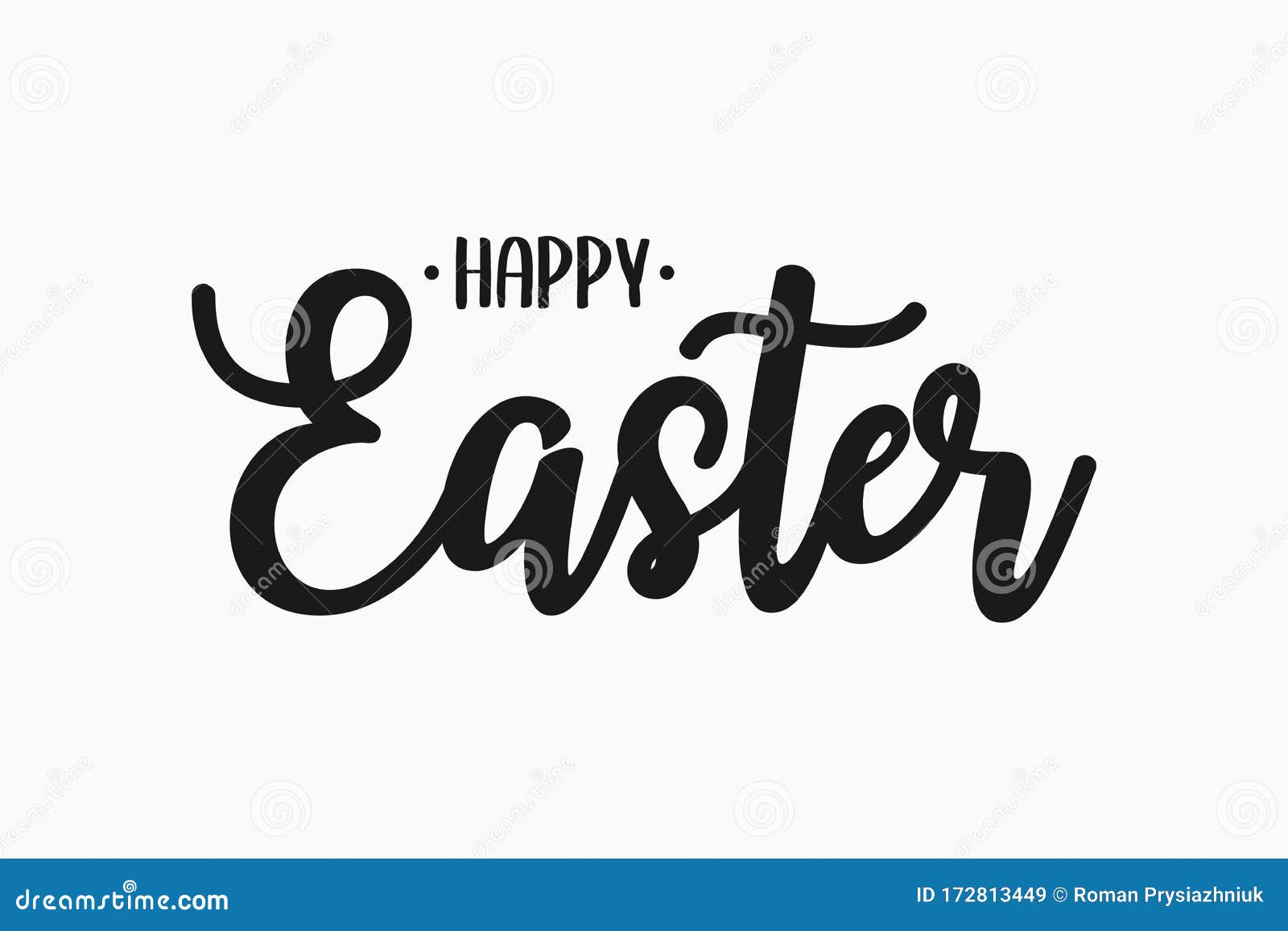 happy easter text banner. easter lettering typography background. 